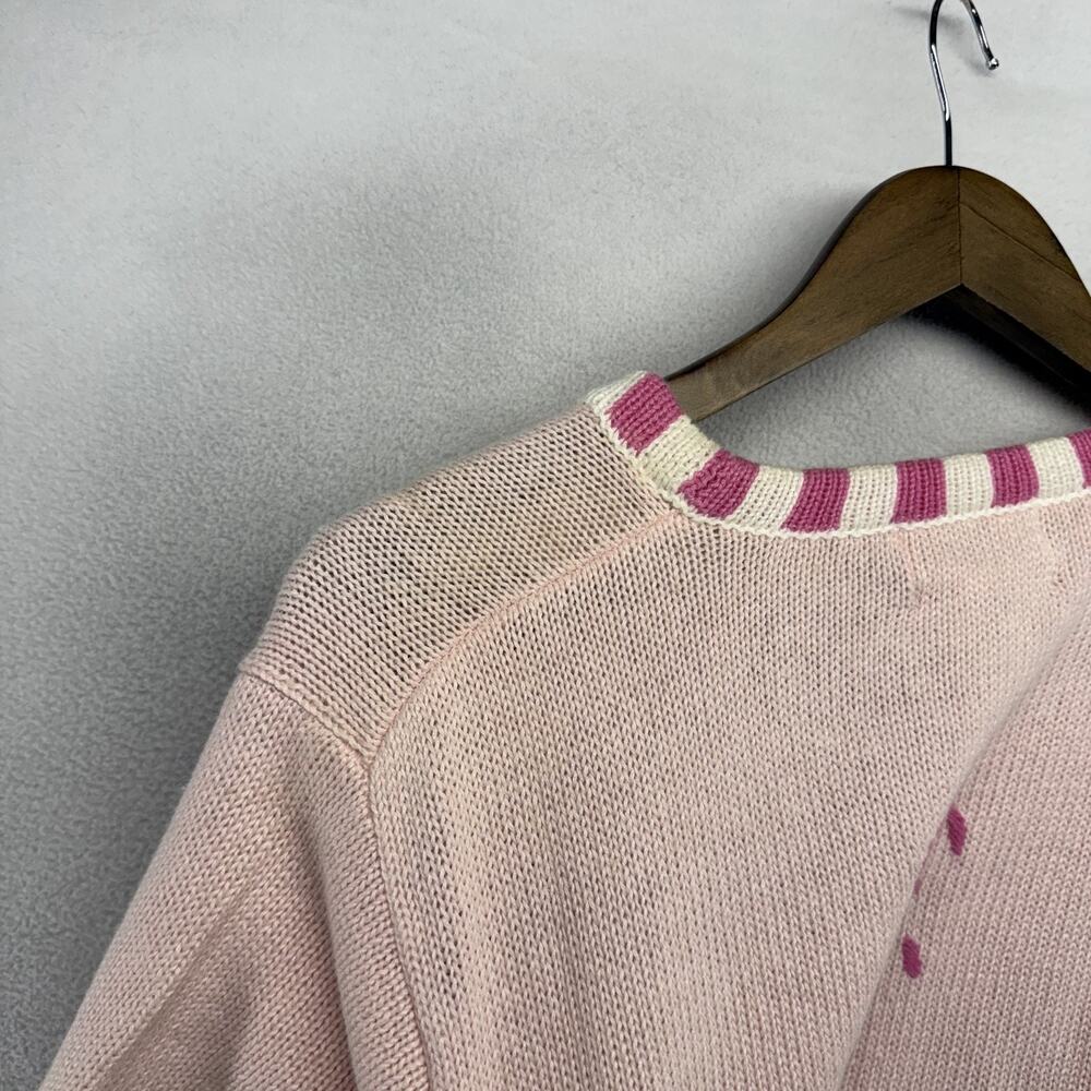 Vintage Quaker Factory Sweater Women's Medium Fruit Strawberry Cherry Grandma - Picture 7 of 8